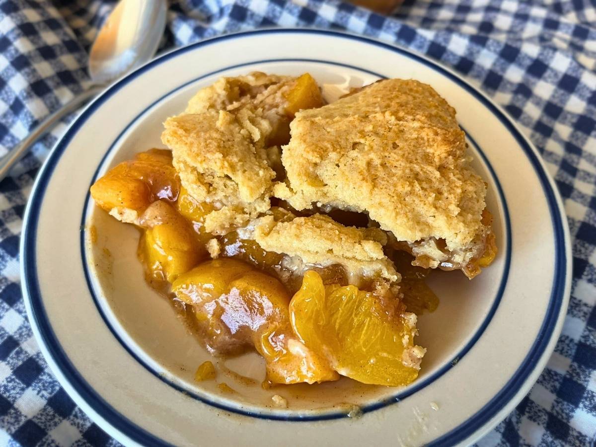 Southern-Style High Altitude Peach Cobbler