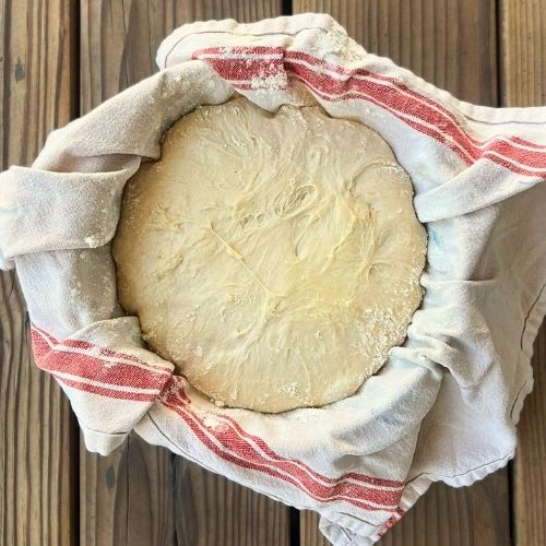 resting sourdough bread dough after fermentation