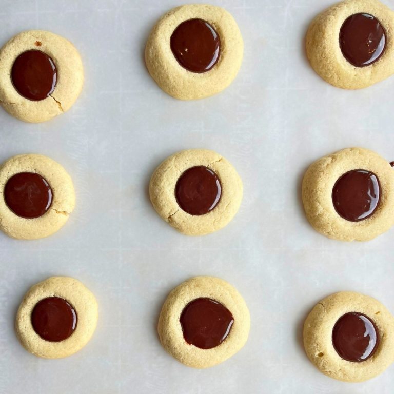 High Altitude Chocolate Thumbprint Cookies