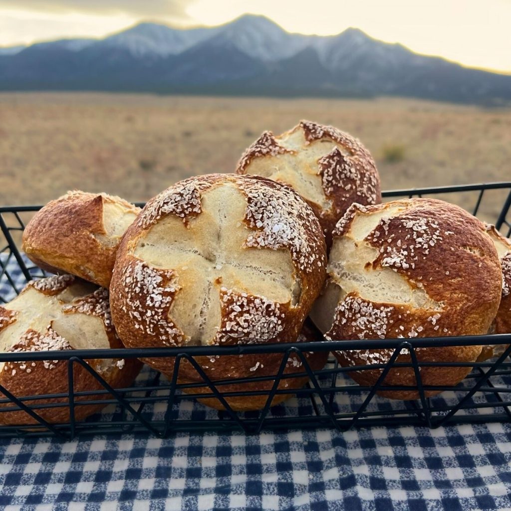 High Altitude Pretzel Buns